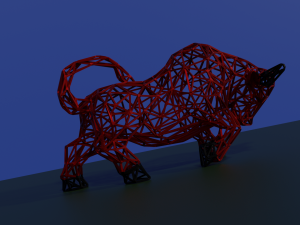 low poly bull Model 3D