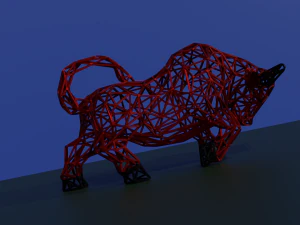low poly bull 3D Model