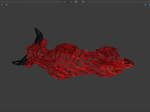 low poly bull Model 3D
