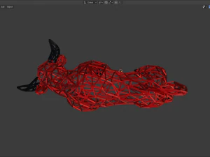 low poly bull 3D Model