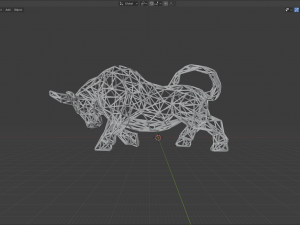 low poly bull Model 3D