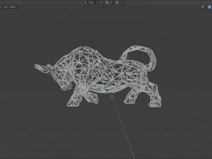 low poly bull 3D Model