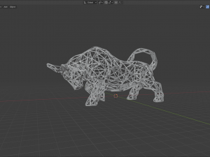 low poly bull Model 3D