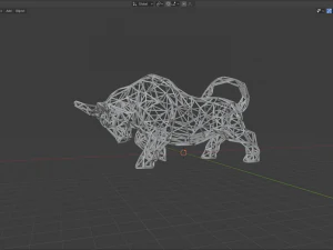low poly bull 3D Model