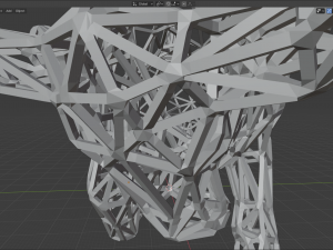 low poly bull Model 3D