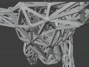 low poly bull 3D Model
