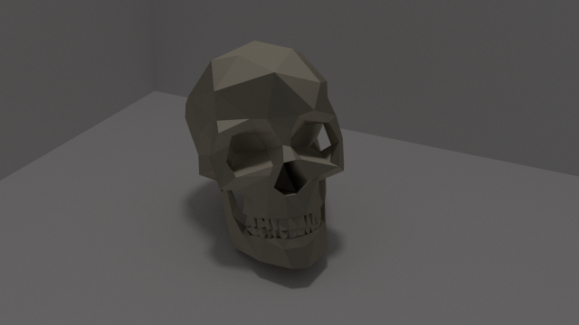 low poly skull or keychain 3D Модель .c4d .max .obj .3ds .fbx .stl .blend 