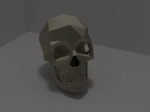 low poly skull or keychain 3D Model