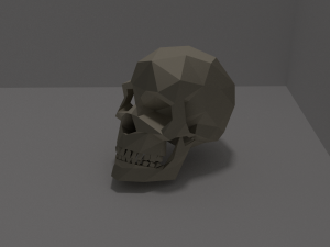 low poly skull or keychain 3D Модель