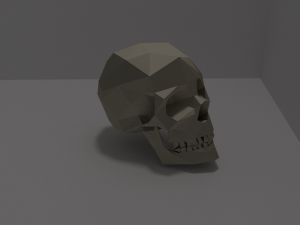 low poly skull or keychain 3D Модель