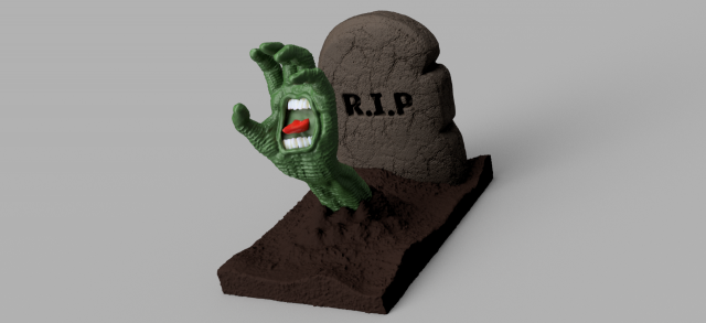 screaming hand sculpture 3D Модель .c4d .max .obj .3ds .fbx .stl .blend 