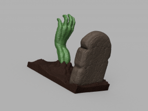 screaming hand sculpture 3D Модель