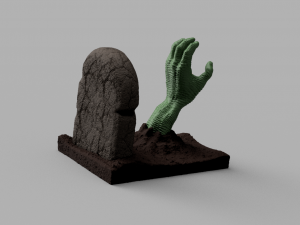 screaming hand sculpture 3D Модель