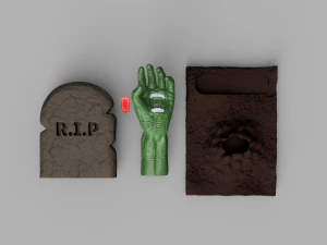 screaming hand sculpture 3D Model
