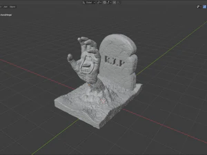 screaming hand sculpture 3D Model