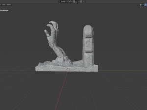 screaming hand sculpture 3D Модель