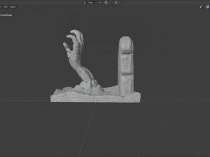screaming hand sculpture 3D Model