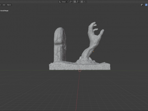 screaming hand sculpture 3D Модель