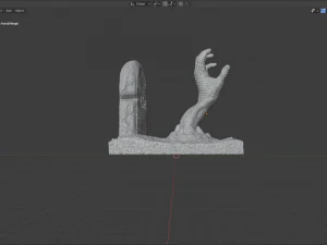 screaming hand sculpture 3D Model