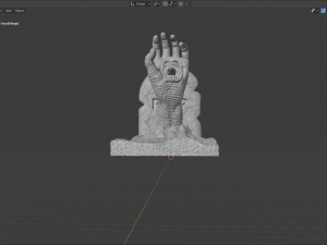 screaming hand sculpture 3D Модель