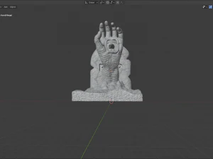 screaming hand sculpture 3D Model