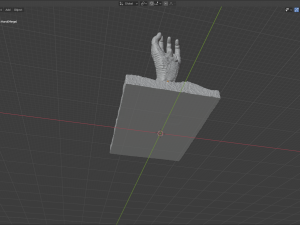screaming hand sculpture 3D Модель