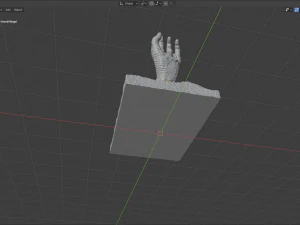 screaming hand sculpture 3D Model