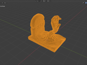 screaming hand sculpture 3D Модель