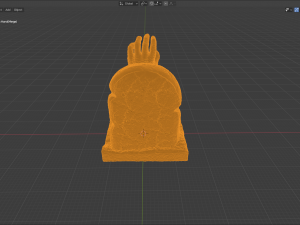 screaming hand sculpture 3D Модель