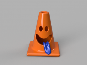 smiling traffic cone Modelo de Impressão 3D