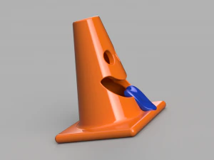 smiling traffic cone 3D Print Model