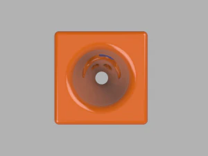smiling traffic cone 3D Print Model