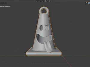 smiling traffic cone 3D Print Model