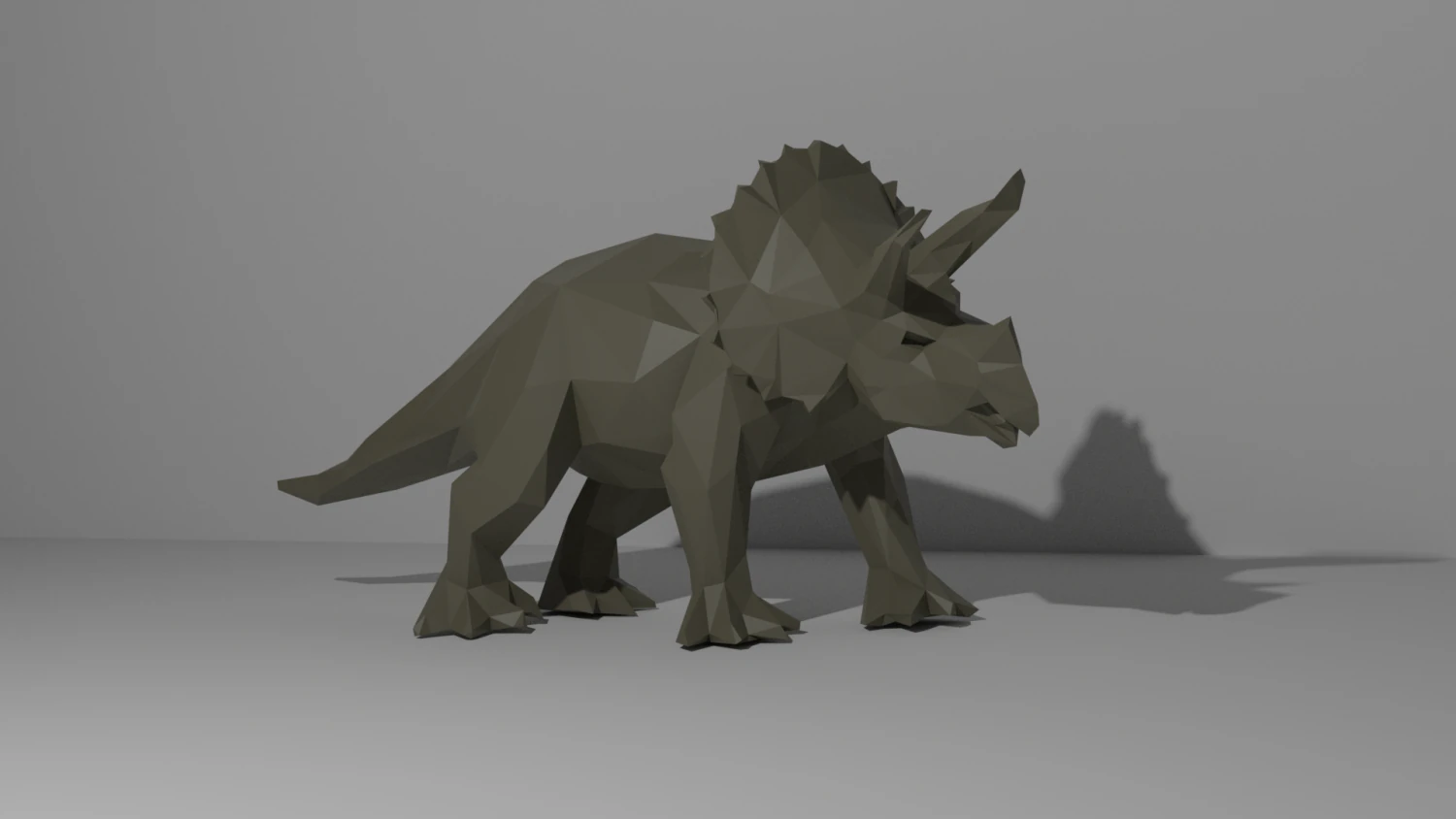 triceratops low poly 3D Model .c4d .max .obj .3ds .fbx .stl .blend 