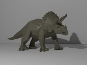 triceratops low poly Modèle 3D