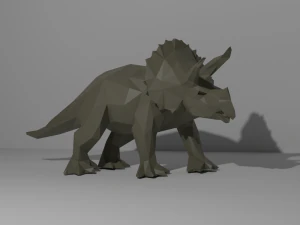 triceratops baja poli Modelo 3D