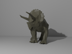 triceratops low poly 3D 模型