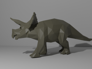 triceratops low poly 3D 模型