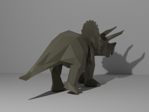 triceratops low poly 3D 模型