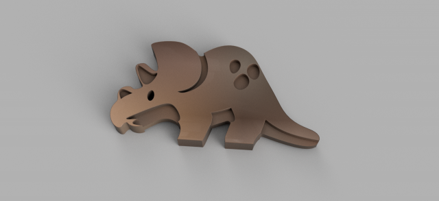 triceratops keychain Modelo de Impressão 3D .c4d .max .obj .3ds .fbx .stl .blend 