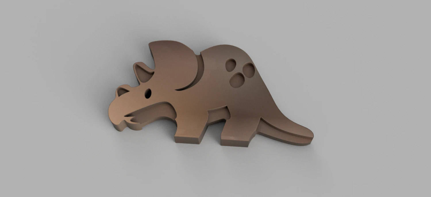 triceratops keychain 3D Print Model .c4d .max .obj .3ds .fbx .stl .blend 