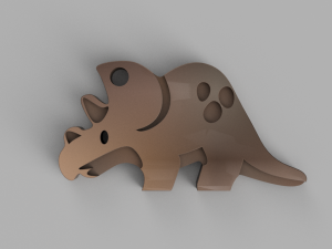 triceratops keychain Modelo de Impressão 3D