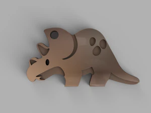 triceratops keychain 3D Print Model