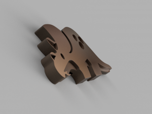 triceratops keychain Modelo de Impressão 3D