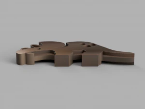 triceratops keychain 3D Print Model