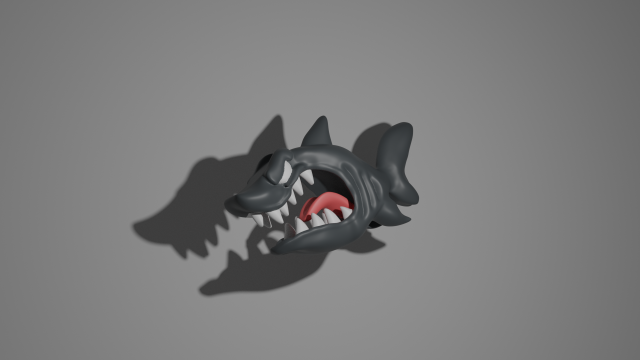 angry shark 3D Model .c4d .max .obj .3ds .fbx .stl .blend 