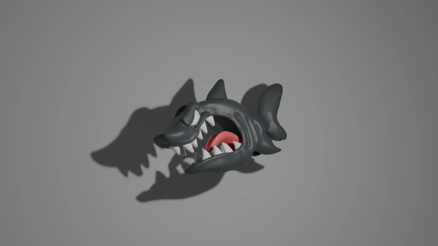 angry shark 3D Model .c4d .max .obj .3ds .fbx .stl .blend 
