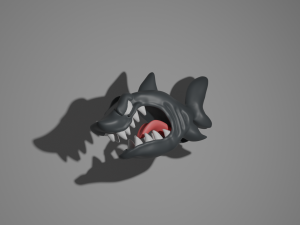 angry shark Modèle 3D