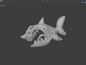 angry shark 3D Model