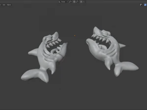 angry shark 3D Model